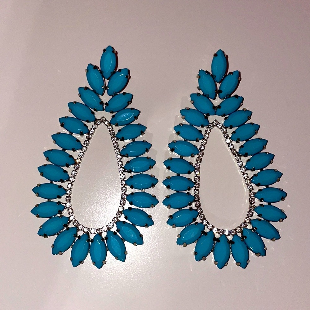blue earrings